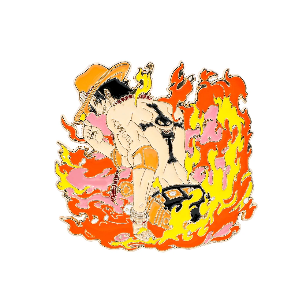 Embroidery Reddit - 1 Pc クラシックアニメブローチ人格エースキャラクターエナメルピン金属バッジジュエリーバックパック衣類アクセサリーギフト
