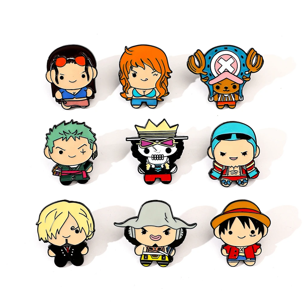 Embroidery Reddit - 9 個クリエイティブ漫画ブローチアニメワンピースエナメルピン金属バッジジュエリー衣類バックパックアクセサリー友人へのギフト