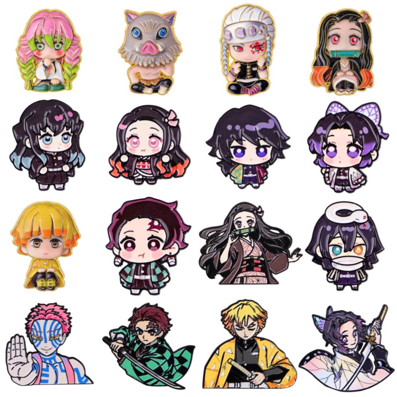 Embroidery Reddit - かわいい Q バージョン着物漫画キャラクターエナメルピンアニメフィギュアラペルブローチバックパック帽子服日常衣装装飾バッジ