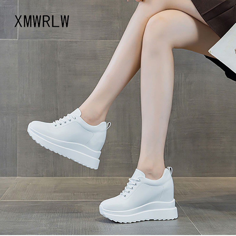 Embroidery White - XMWRLW 女性の秋冬の靴本革隠しヒール女性の冬の靴黒、白スニーカー女性暖かい豪華な靴