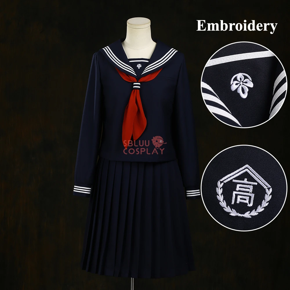 Embroidery Dress - SBluuCosplay 水瀬ひなこ コスプレ衣装 刺繍 レディース 学生服