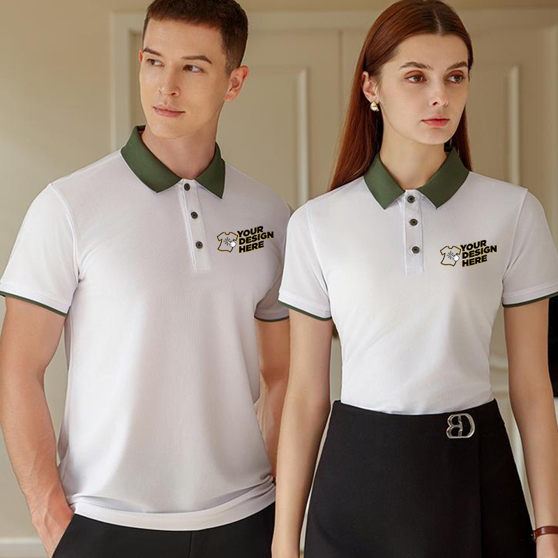 Embroidery Men Shirt - カラーブロックポロシャツ - ロゴプリント無料、カスタム刺繍、ユニセックスデザイン、チームユニフォーム、MOQ 1枚 LS-KW205