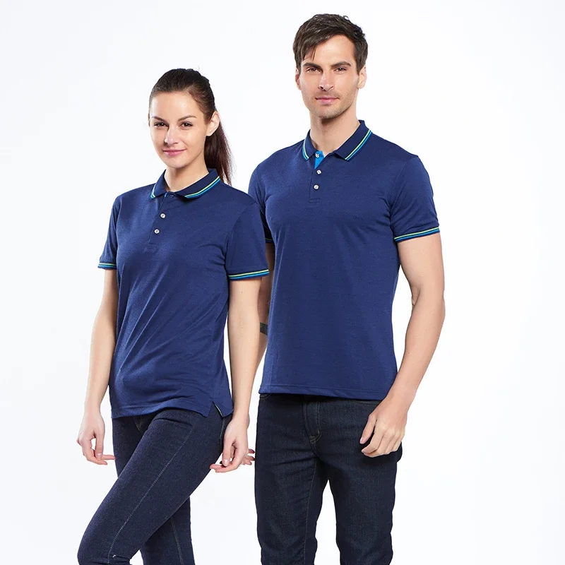 半袖のカスタマイズ可能なポロシャツ,ロゴ付きの夏服,速乾性, - Embroidery Men Shirt のレビューと価格
