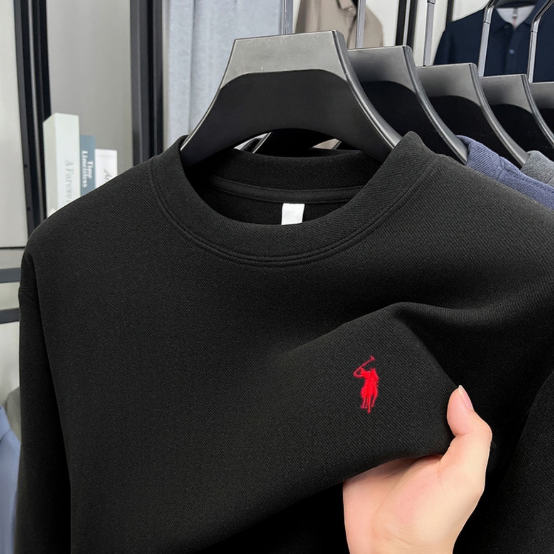 100%純綿製の高級ブランドメンズ長袖ポロシャツ、秋冬向けフ - Embroidery Men Shirt のレビューと価格