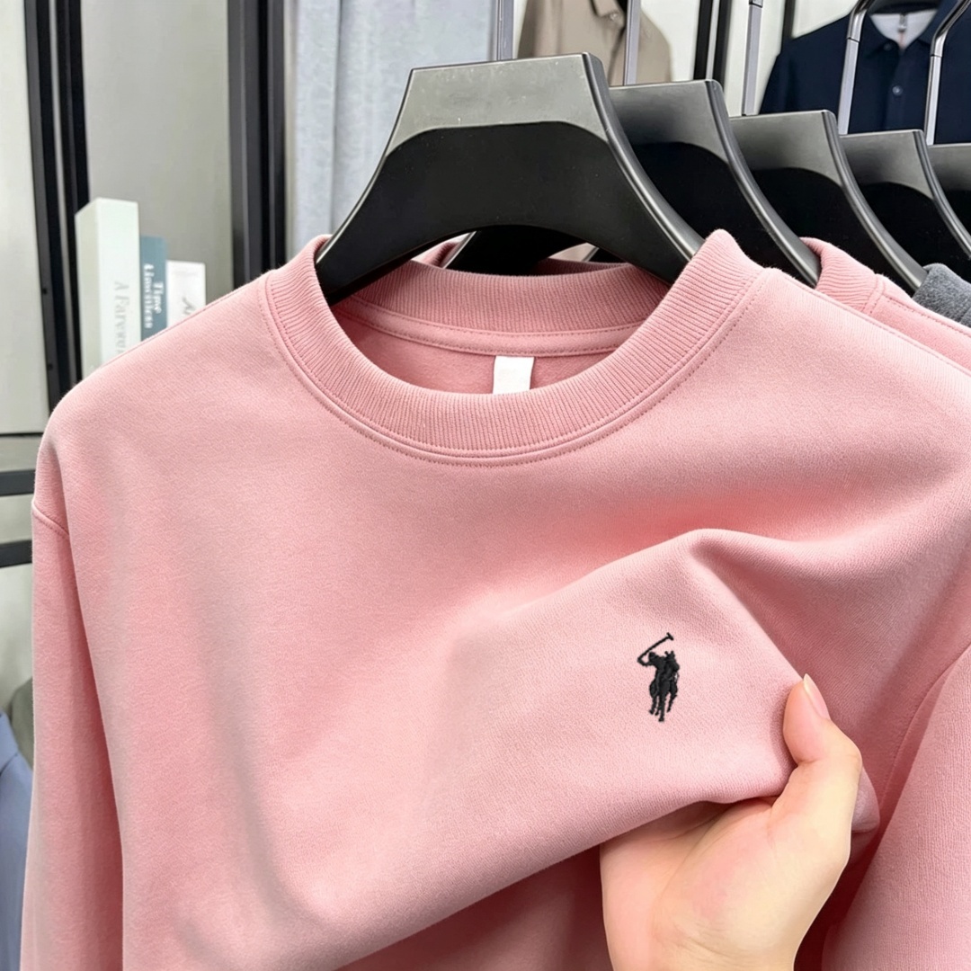 100%純綿製の高級ブランドメンズ長袖ポロシャツ、秋冬向けフ - Embroidery Men Shirt のレビューと価格