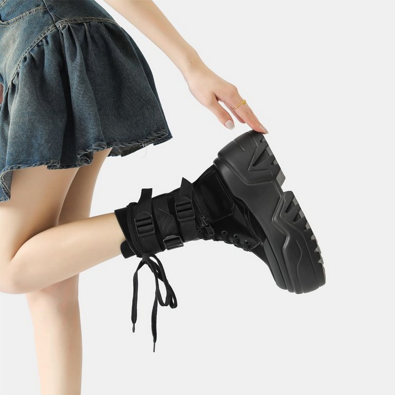 ホットファッション女性チャンキープラットフォームオートバイブ - Embroidery White のレビューと価格