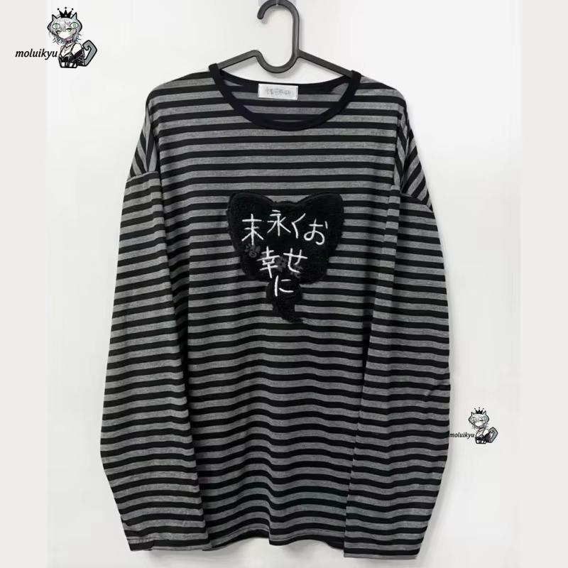 Y2K アメリカンパンクヴィンテージ O ネック長袖シャツオ - Embroidery Blouse のレビューと価格