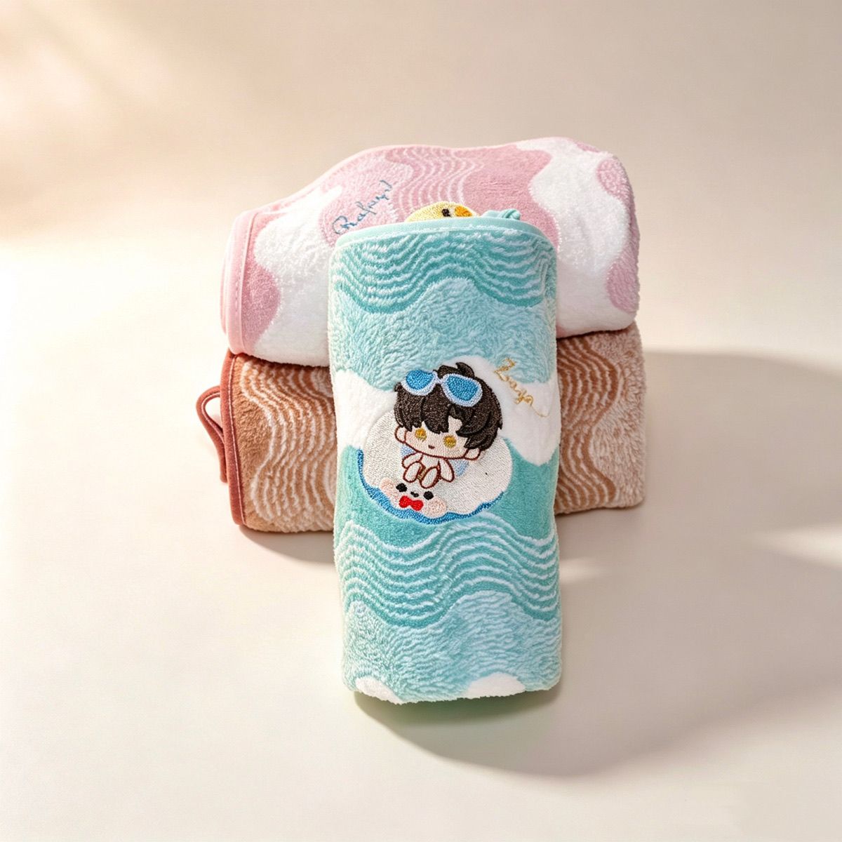 アニメ「ラブアンドディープスペース」コーラルフリースハンドタ - Embroidery Gift のレビューと価格