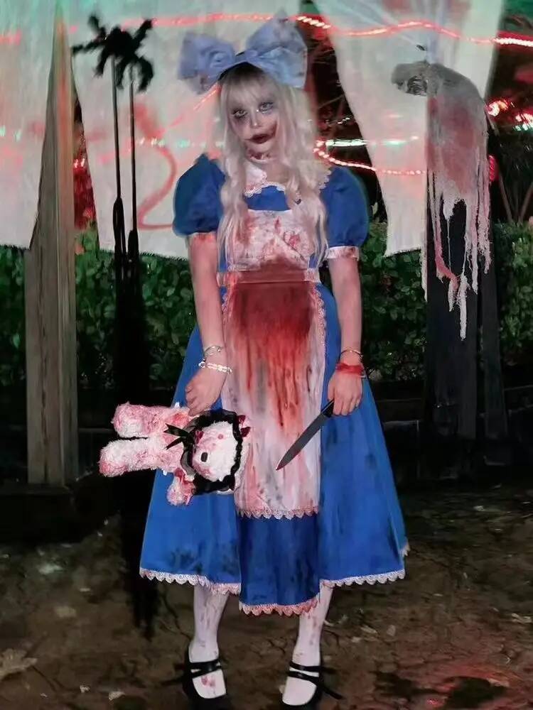 オリジナルドレスセットハロウィンロリータゴスブラッドホラーコ - Embroidery Dress のレビューと価格