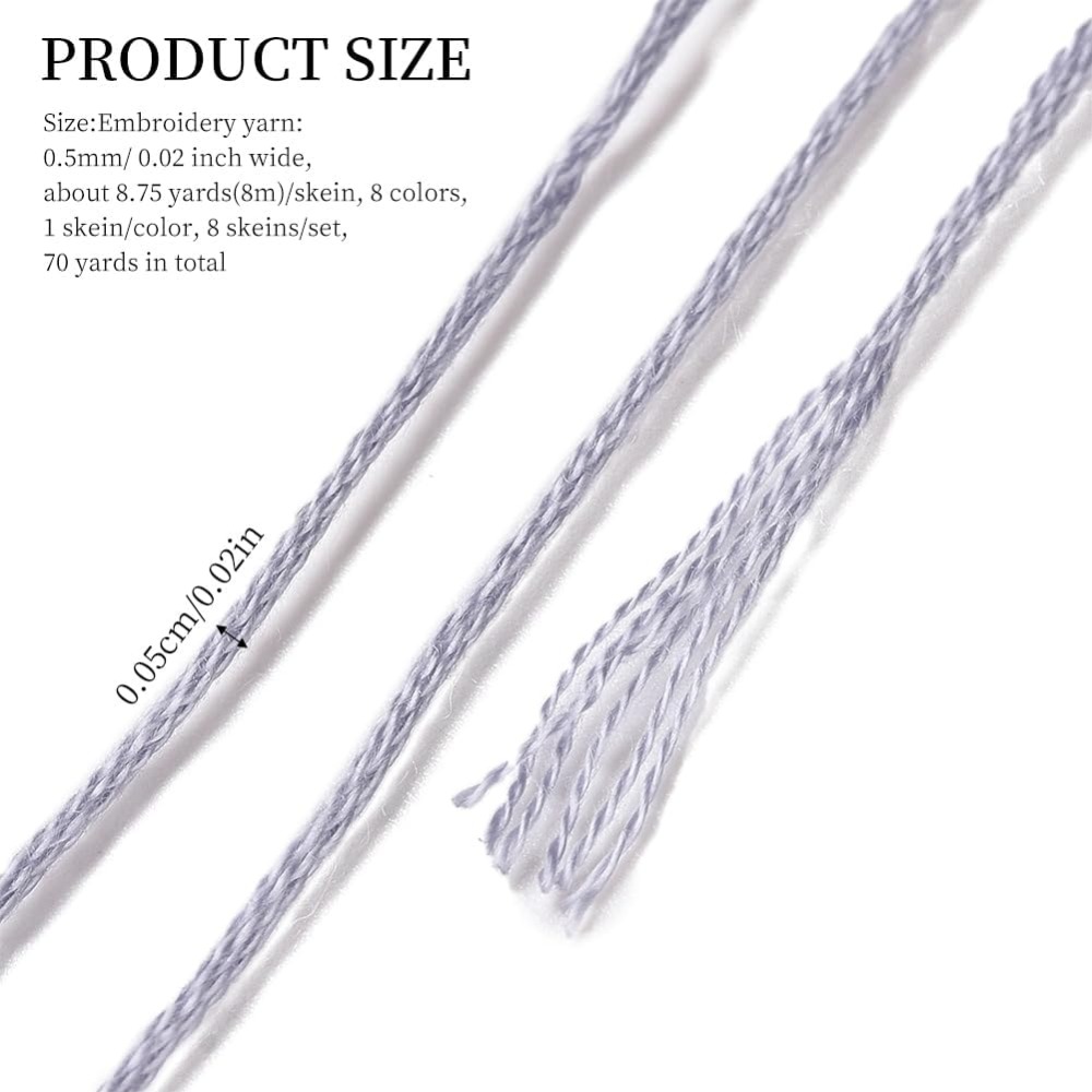 8かせ70ヤードグレーフレンドシップブレスレットストリング刺 - Embroidery Stitches のレビューと価格