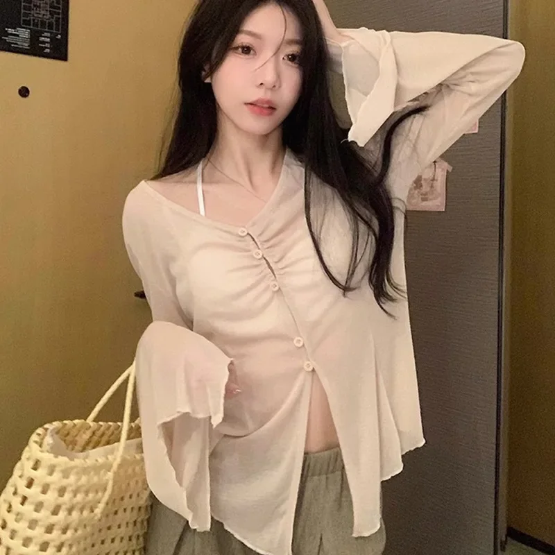 シアーフレアスリーブブラウス - Y2K フェアリースイート - Embroidery Blouse のレビューと価格