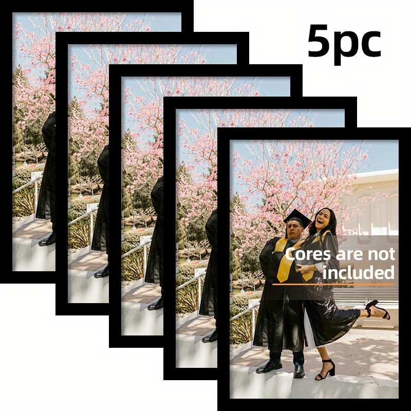 5個セット A4 ブラック木製フォトフレーム 壁掛け用 21 - Frame Display Wood のレビューと価格