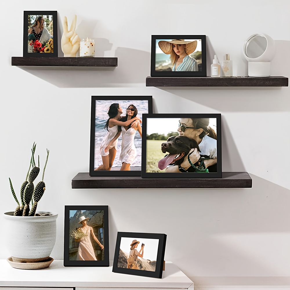 5個セット A4 ブラック木製フォトフレーム 壁掛け用 21 - Frame Display Wood のレビューと価格