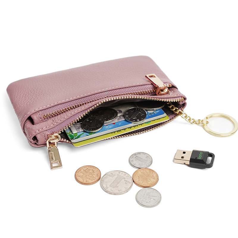 女性のための本革のコイン財布,カスタム名,カードホルダー,キ - Embroidery Alphabet のレビューと価格