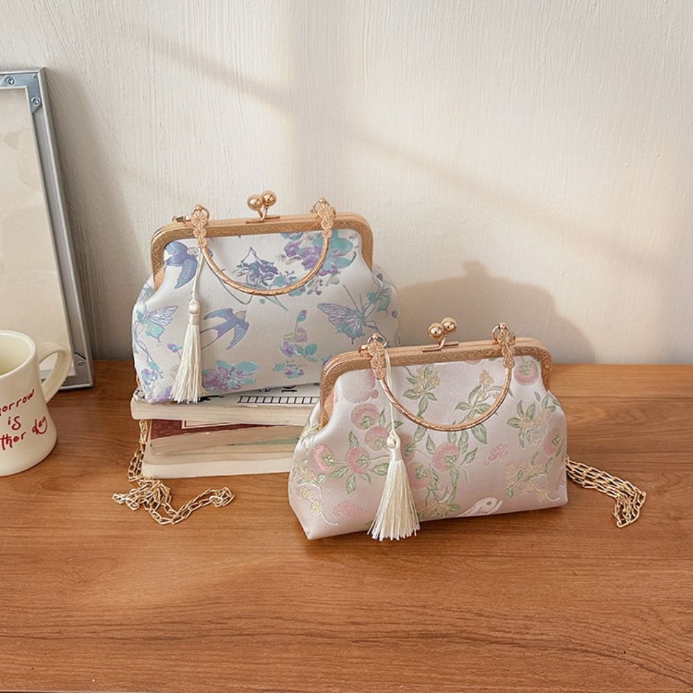 メタルチェーン新作中華風ハンドバッグ大容量刺繍キスロック刺繍 - Embroidery Kiss のレビューと価格