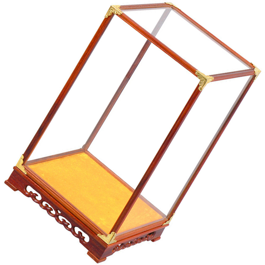 ガラス製ディスプレイボックス 仏像保護ケース 透明木製フレー - Frame Display Wood のレビューと価格