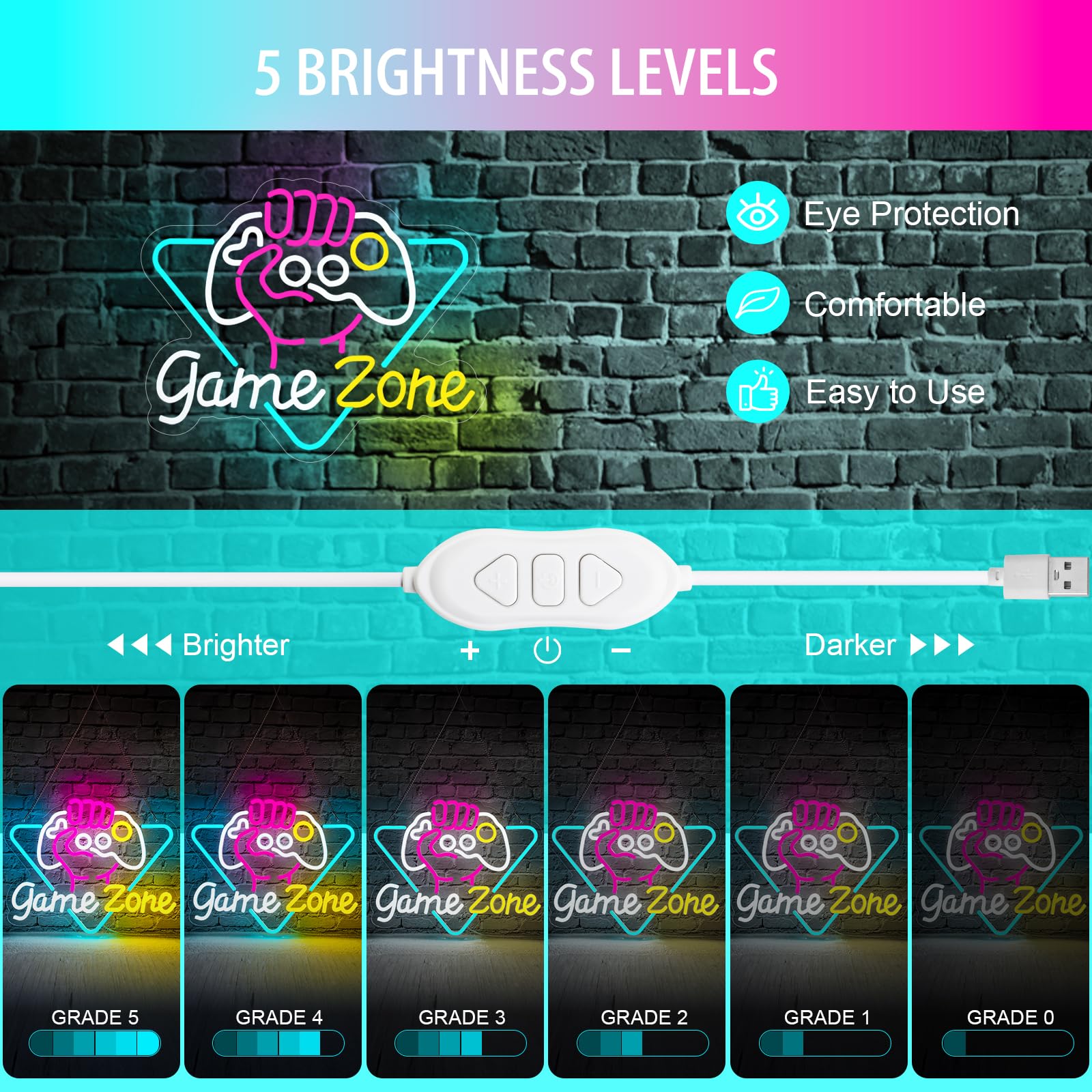 LEDネオンサイン,USB電源,アクリル照明,寝室,ベッドサ - Embroidery Studio のレビューと価格