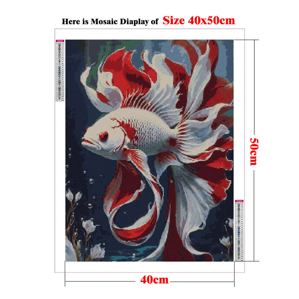 ファイティングフィッシュペインティングベタフィッシュ、大人と - Embroidery Fish のレビューと価格