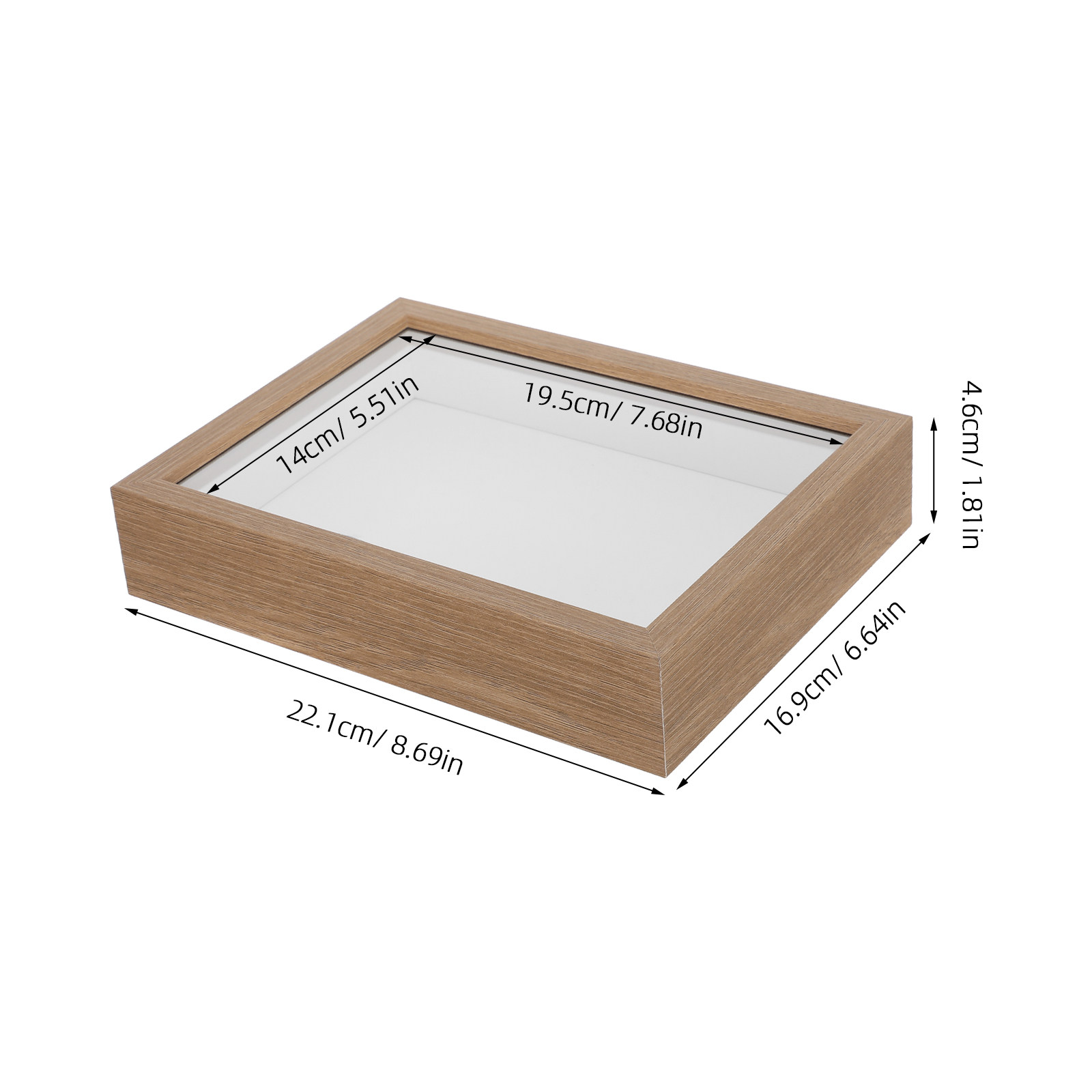 木製フレームの虫類展示ケース、白い裏地付き、昆虫標本保管キャ - Frame Display Wood のレビューと価格